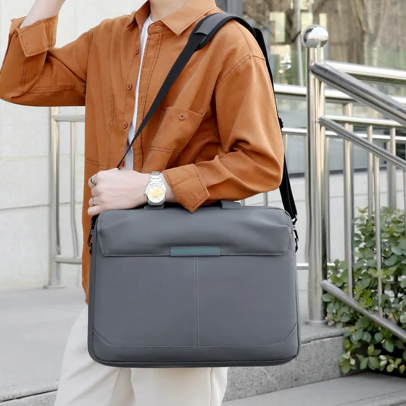 Deli Bear Membrana Dermalis Laptop Bag Regular Men's Gray/Black/Blue-7
