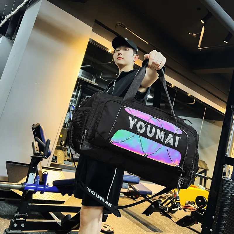 Deli Bear Nylon Gym Bag Tubas Unisex Black \ Pink \ Khaki \ Red \ Yellow \ Turquoise \ Army Green-2