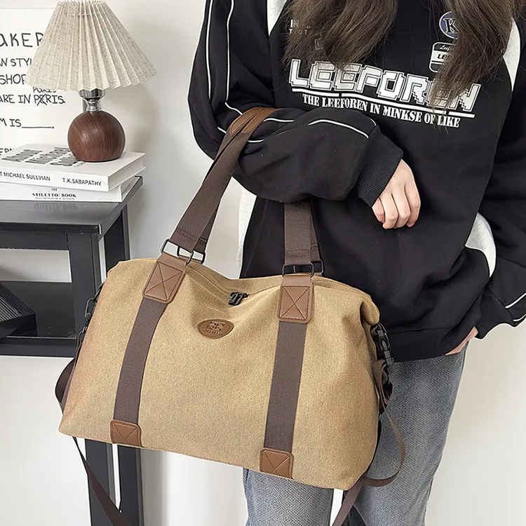 OUZIHUANG Nylon Travel Bag 34L Unisex Multicolor-21