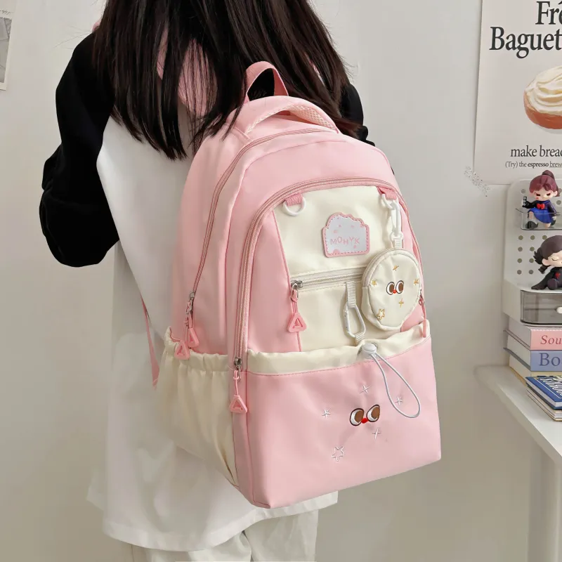 Tong Tong Rabbit Nylon Backpack Large Size Unisex Multicolor-1