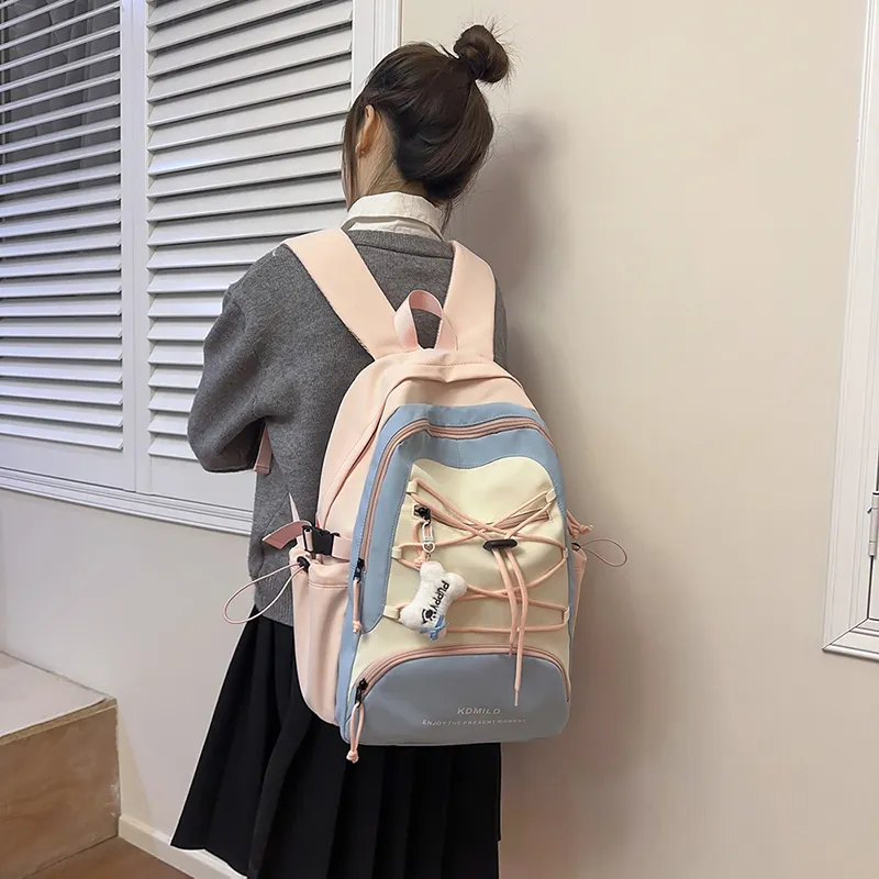 OUZIHUANG Nylon Backpack Unisex Multicolor-2