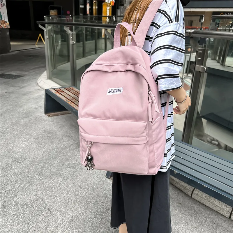 Deli Bear Oxford Travel Bags Backpack Regular Unisex Dark Gray/Blue/Black/Pink/White-12
