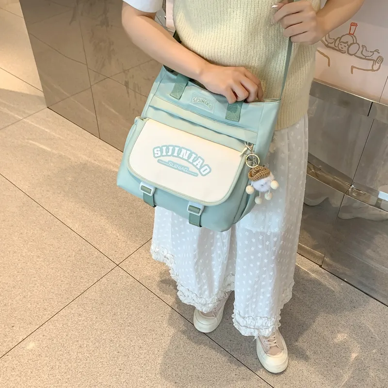 OUZIHUANG Nylon Crossbody Bag Regular Women's Black/Light Blue/Dark Blue/Red/Green/White-2