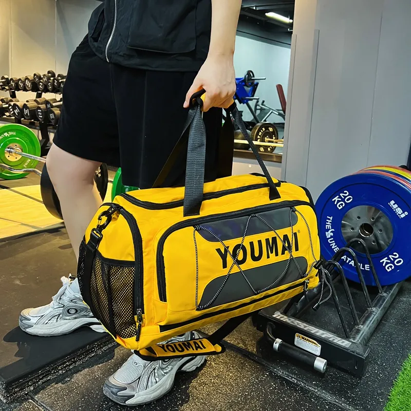 Deli Bear Nylon Gym Bag Tubas Unisex Black \ Pink \ Khaki \ Red \ Yellow \ Turquoise \ Army Green-13
