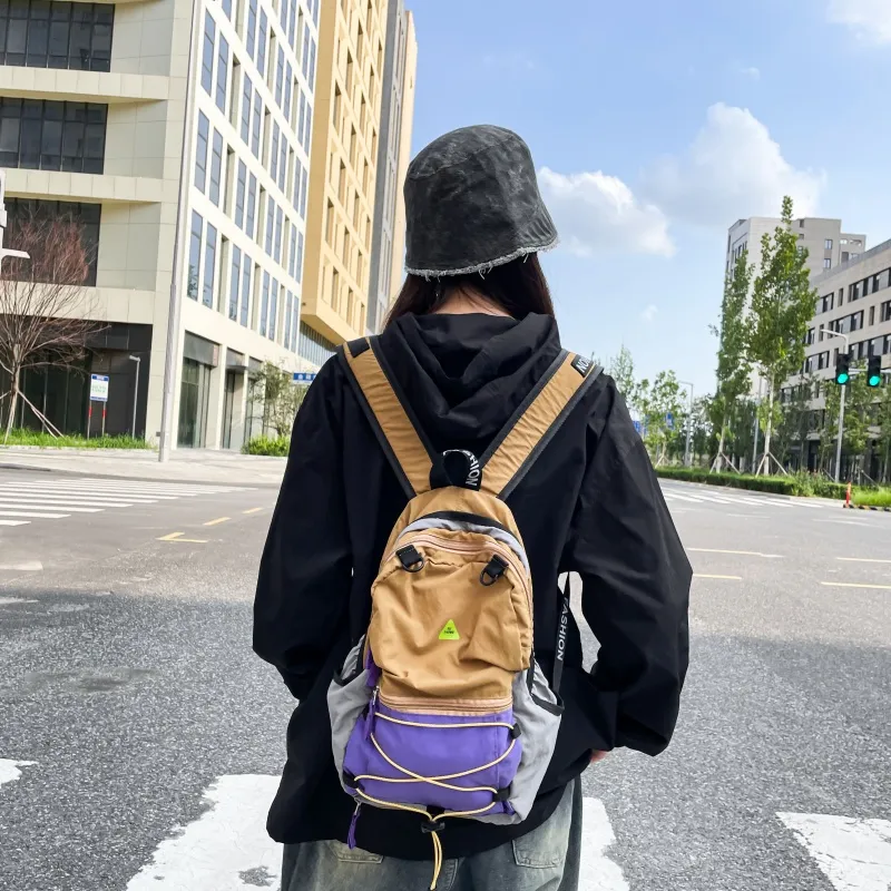Tong Tong Rabbit Washed Cloth Backpack Large Size Unisex Multicolor-2