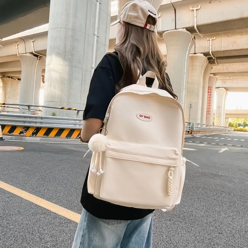 Tong Tong Rabbit Nylon Backpack Large Size Unisex Multicolor-21