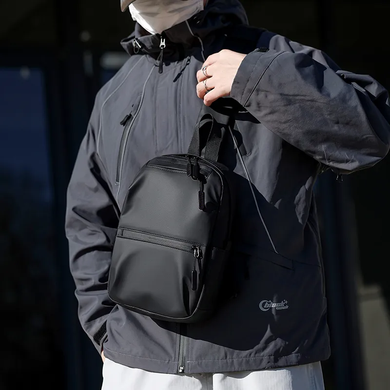 Tong Tong Rabbit Oxford Crossbody Bag, Sling Bag Men's Gray/Black-6