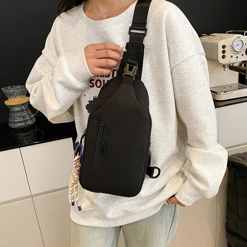 Deli Bear Nylon Fabric One Shoulder Sling Bag Unisex Multicolor-13