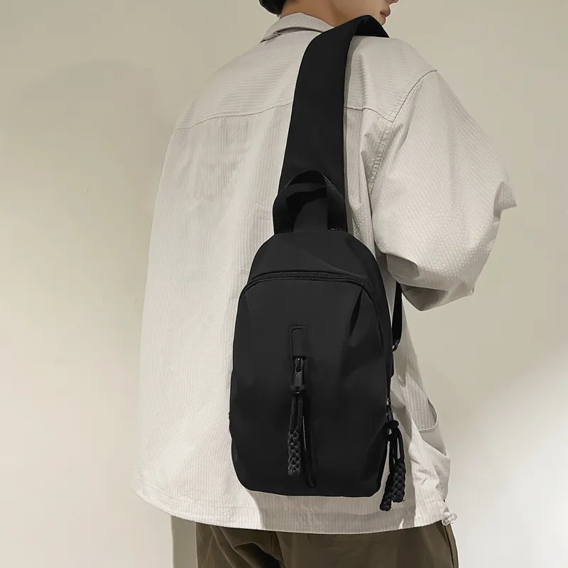 Deli Bear Nylon Crossbody Bags Sling Bags Regular Unisex White/Red/Black-17