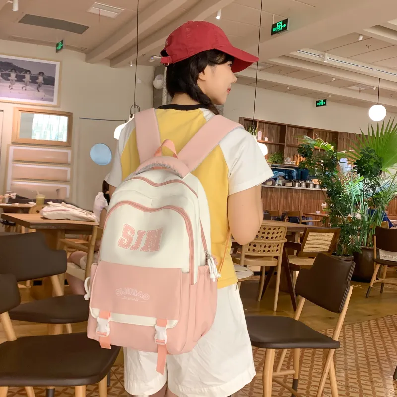Tong Tong Rabbit Nylon Backpack Women's Black/Purple/Pink/Red/Blue-7