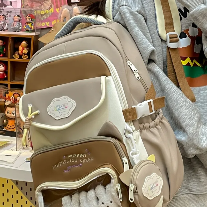 Tong Tong Rabbit Nylon Backpack Unisex Multicolor-13