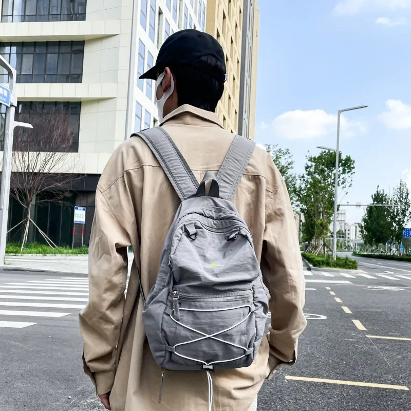 Tong Tong Rabbit Washed Cloth Backpack Large Size Unisex Multicolor-7