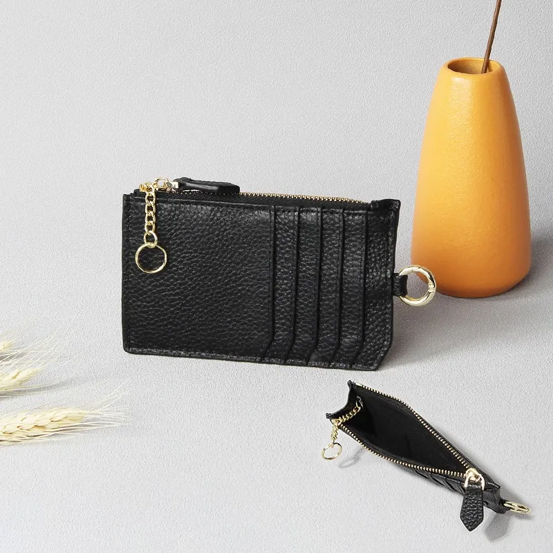Tong Tong Rabbit Top Grain Cow Leather Coin Purse Women's Black/Blue/Gray/Pink/Light Green/Khaki/Sunlight White-1