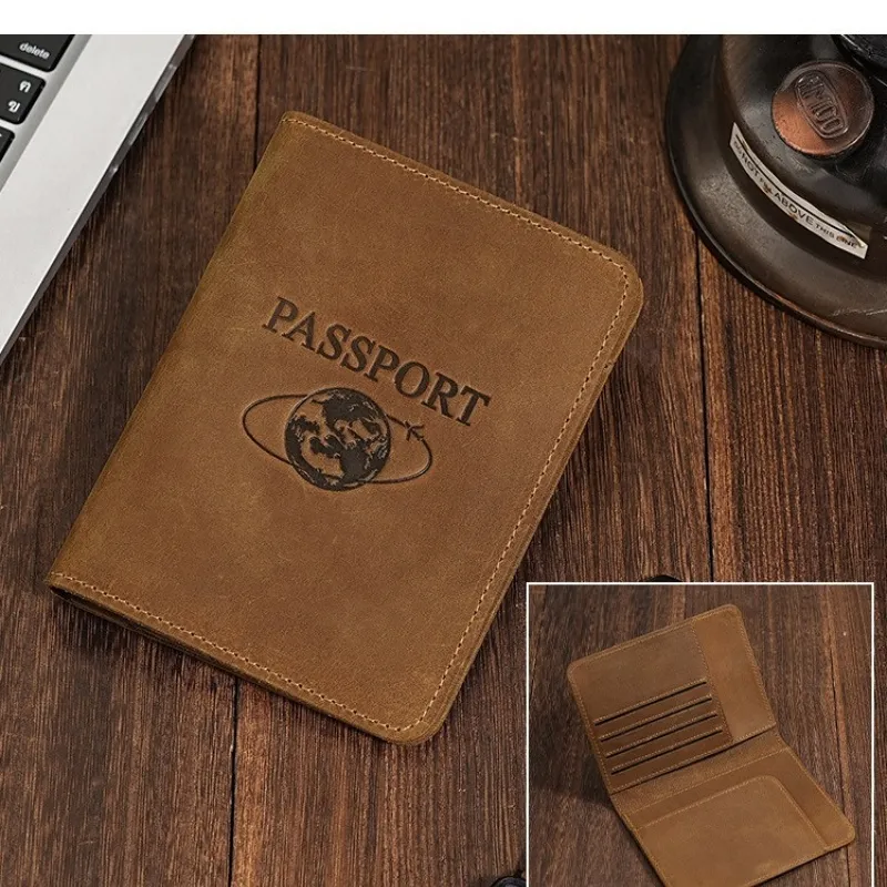 Tong Tong Rabbit Top Grain Cow Leather Card Holder Unisex Coffee/Dark Brown-2