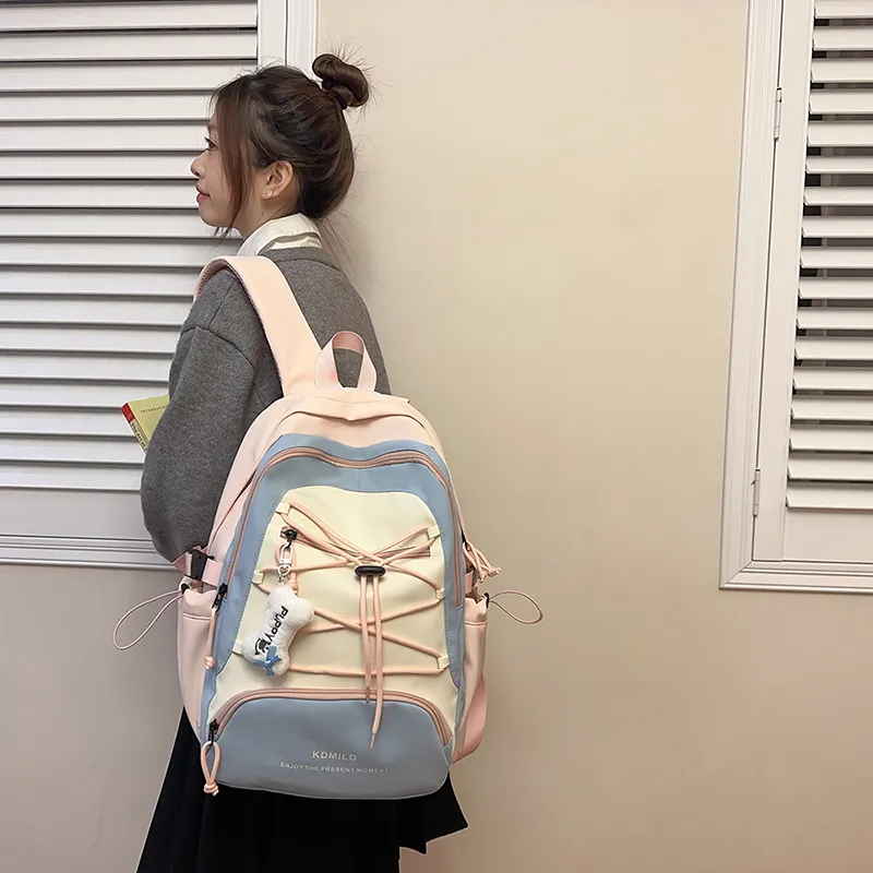 OUZIHUANG Nylon Backpack Unisex Multicolor-4