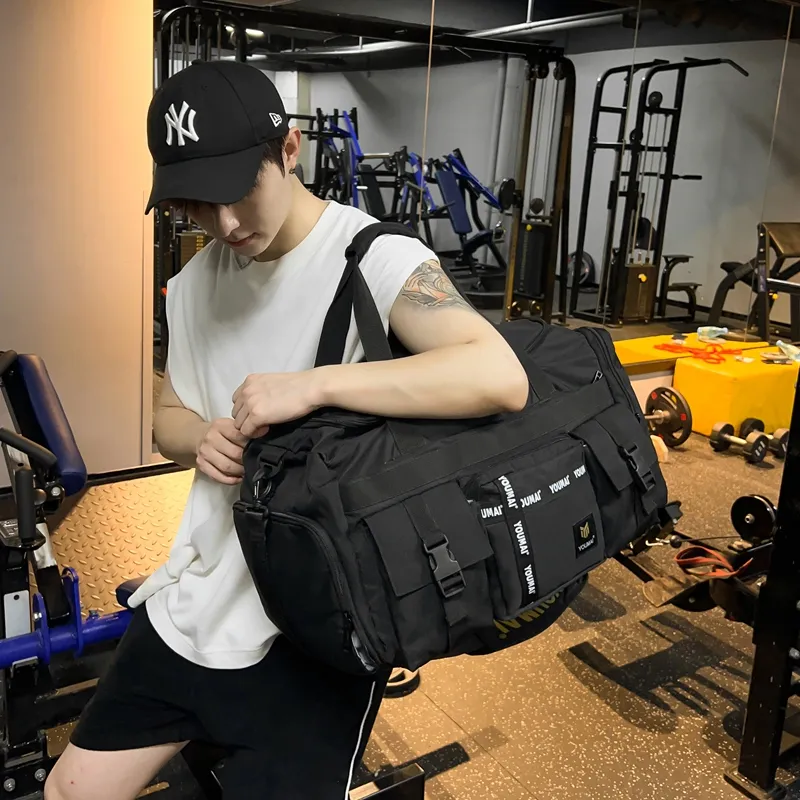 Deli Bear Oxford Gym Bag Large Size Unisex Multicolor-3