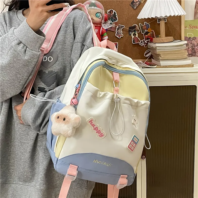 Tong Tong Rabbit Nylon Backpack Regular Women's Multicolor-16