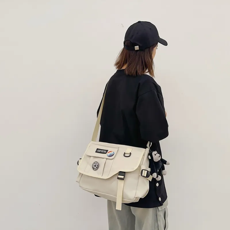 OUZIHUANG Nylon Shoulder Bag Unisex-7