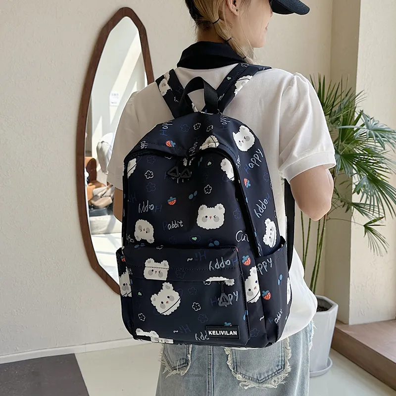 OUZIHUANG Nylon Backpack Women's Multicolor-8