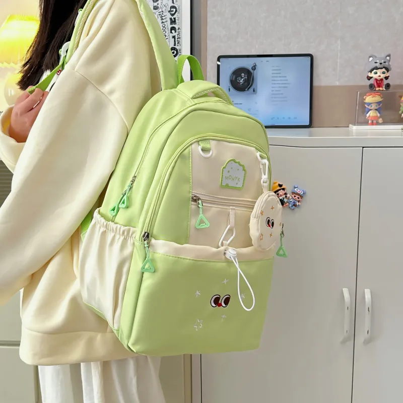 Tong Tong Rabbit Nylon Backpack Large Size Unisex Multicolor-17