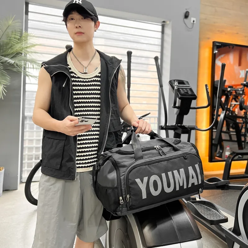 Deli Bear Nylon With Mesh Travel Bag Gym Bag Tubas Unisex Multicolor-22