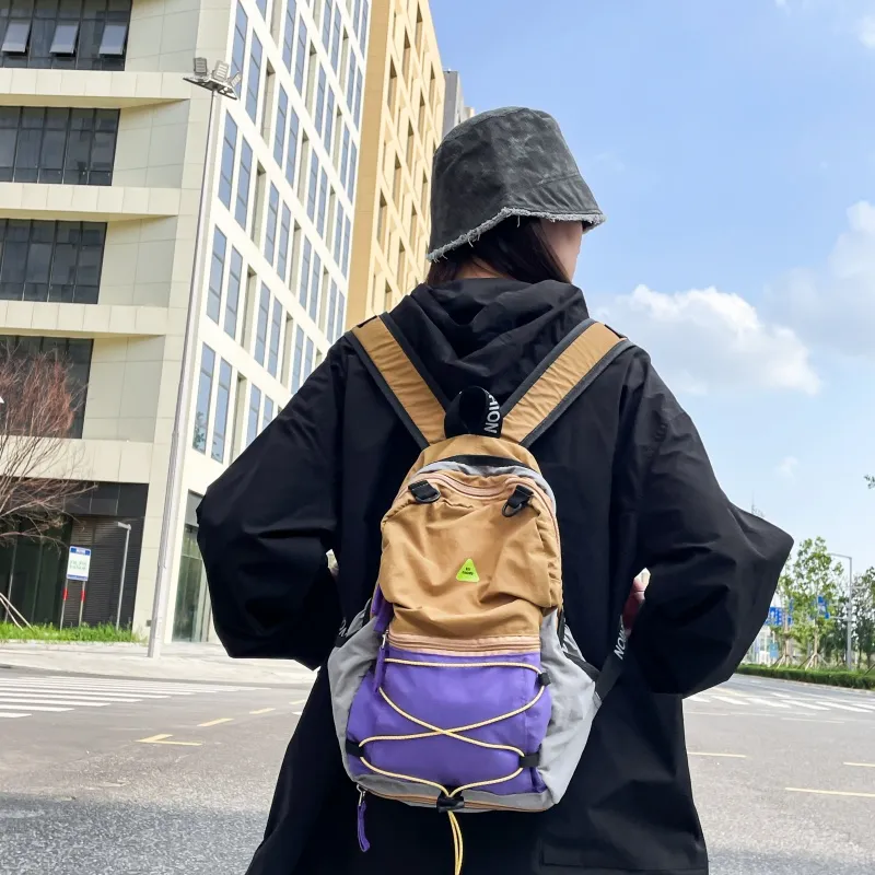 Tong Tong Rabbit Washed Cloth Backpack Large Size Unisex Multicolor-3