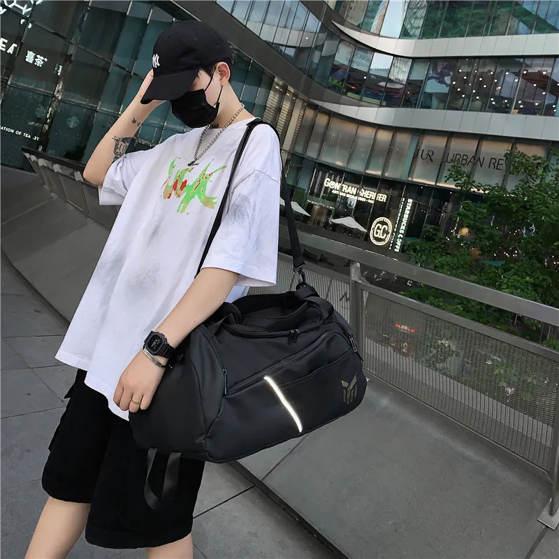 PULUWIRR Nylon Gym Bag Tubas Unisex Black/Red/Green/Khaki/Yellow/Pink-6