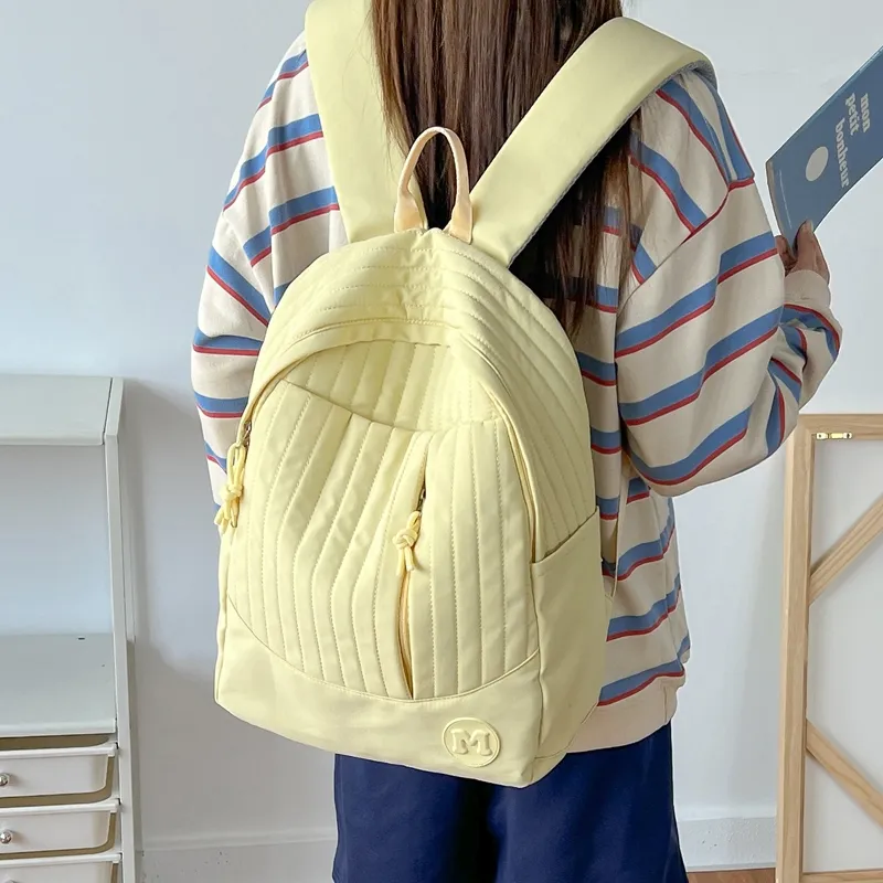 Deli Bear Nylon Fabric Backpack Regular Unisex Multicolor-4
