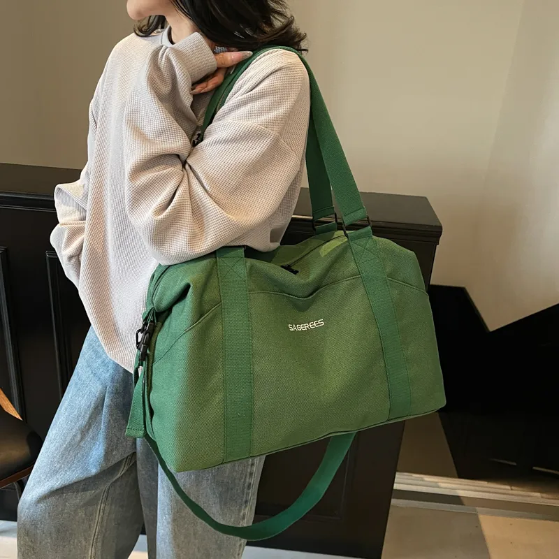 OUZIHUANG Oxford Travel Bag Unisex Green/Ecru/Orange/Gray/Khaki-2