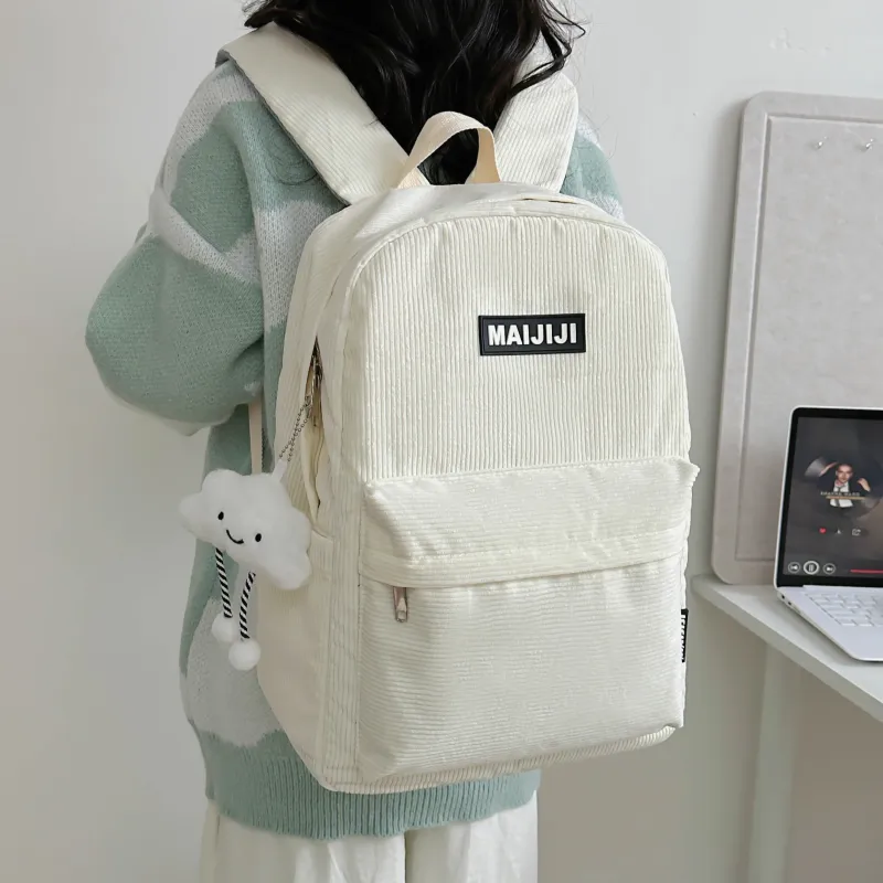 Tong Tong Rabbit Nylon Backpack Women's White/Red/Black/Khaki-6