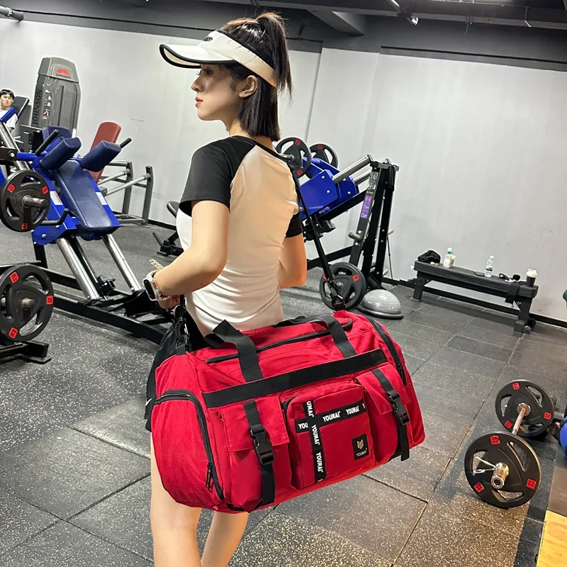 Deli Bear Oxford Gym Bag Large Size Unisex Multicolor-18