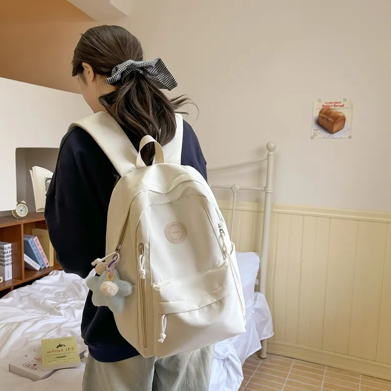 Tong Tong Rabbit Nylon Backpack Regular Women's Black/Gray/White Blue/Pink-10