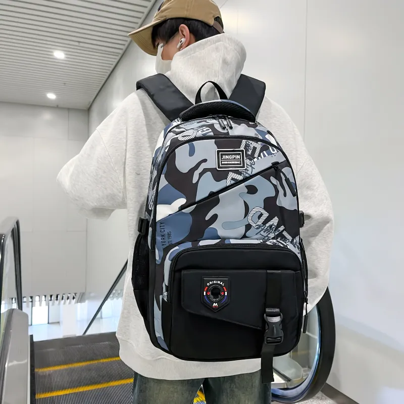 Deli Bear Nylon Fabric Backpack Regular Unisex Multicolor-12