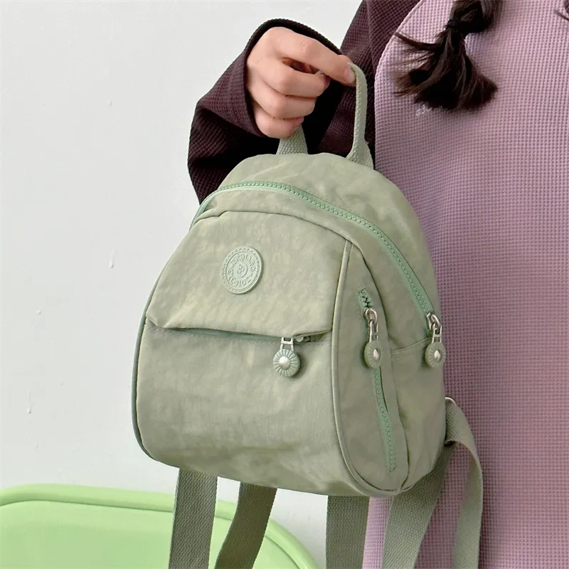Deli Bear Polyester Backpack Small Size Women's Purple/Black/Pink/Green-21