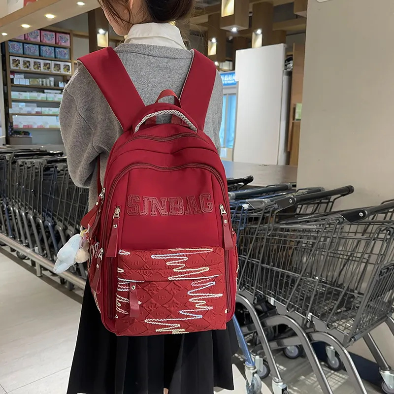 OUZIHUANG Nylon Backpack Unisex Multicolor-14