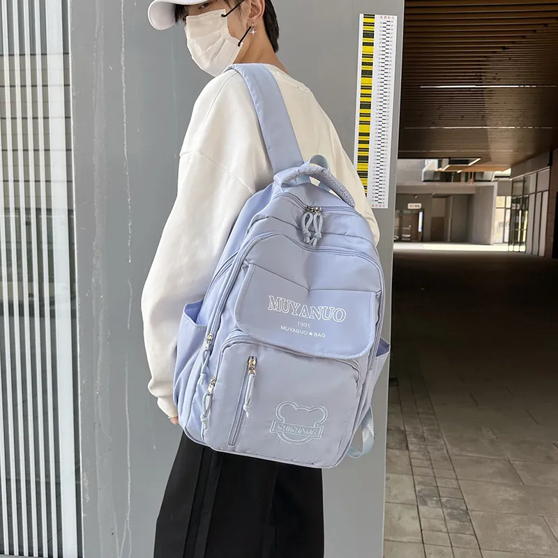 OUZIHUANG Oxford Backpack Regular Unisex Multicolor-11