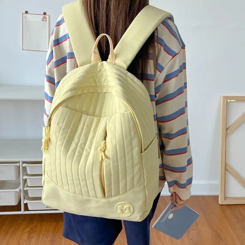 Deli Bear Nylon Fabric Backpack Regular Unisex Multicolor-1