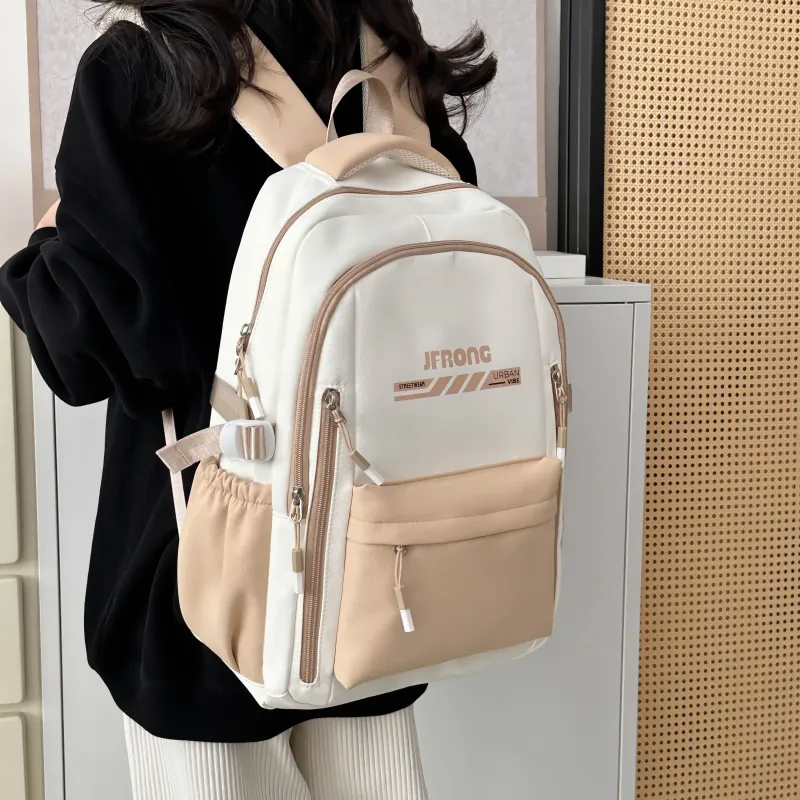 Deli Bear Nylon Backpack Regular Unisex Brown/Orange/Black/Khaki/Green-12