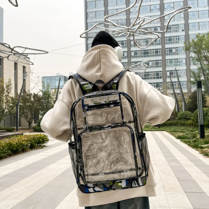 Tong Tong Rabbit Plastic Film Backpack Regular Unisex Multicolor-7