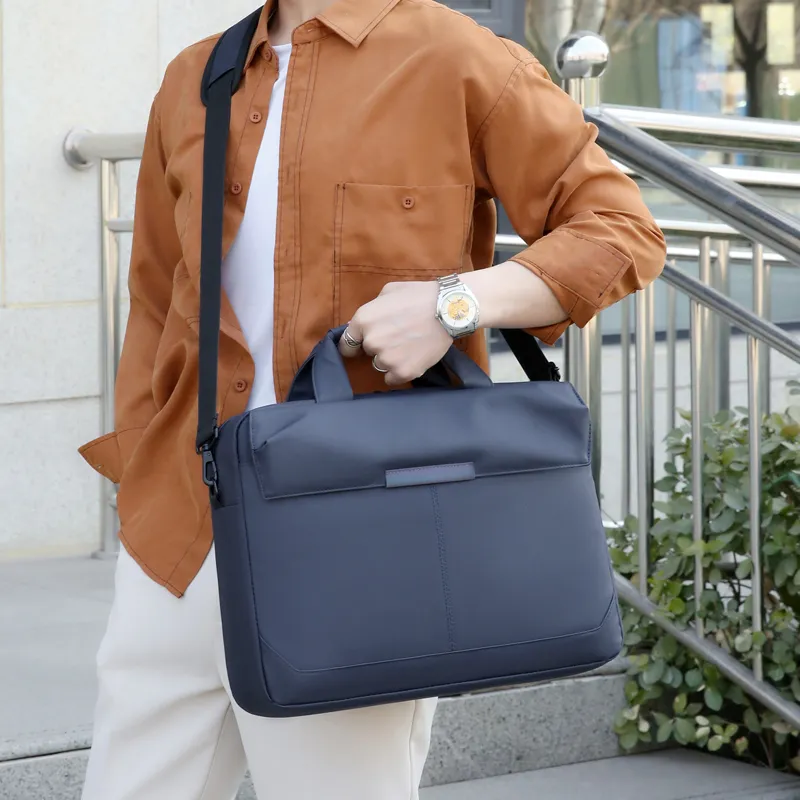 Deli Bear Membrana Dermalis Laptop Bag Regular Men's Gray/Black/Blue-10