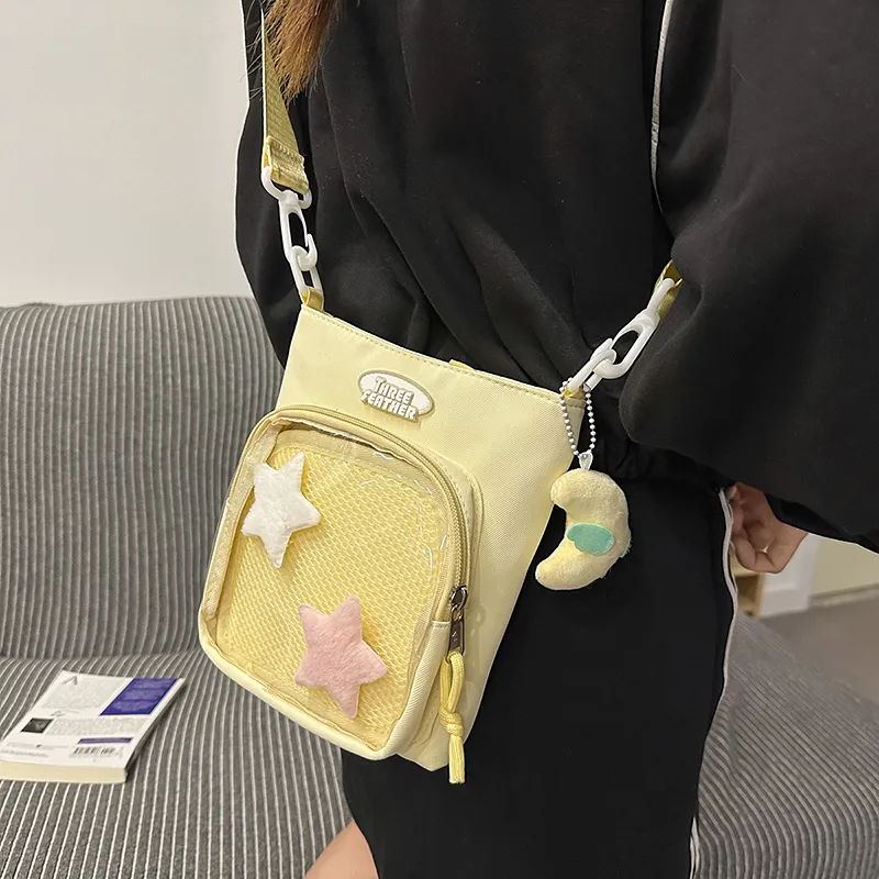 OUZIHUANG Nylon Crossbody Bag Regular Women's Black/White/Light Pink/Light Green/Light Yellow/Light Blue-17