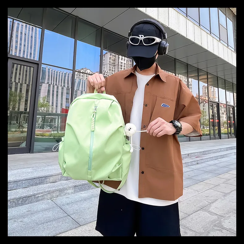 Tong Tong Rabbit Nylon Backpack Large Size Unisex Multicolor-11