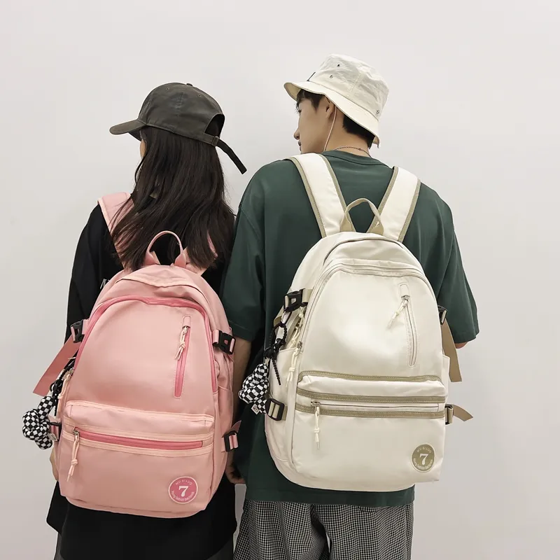 GOBLIN SHARKS 1759 Nylon Backpack Regular Unisex Black/White/Red/Pink-17