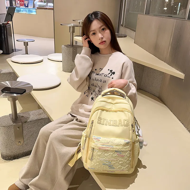 OUZIHUANG Nylon Backpack Unisex Multicolor-17