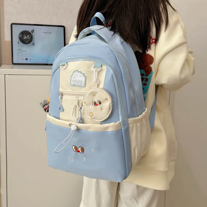 Tong Tong Rabbit Nylon Backpack Large Size Unisex Multicolor-7