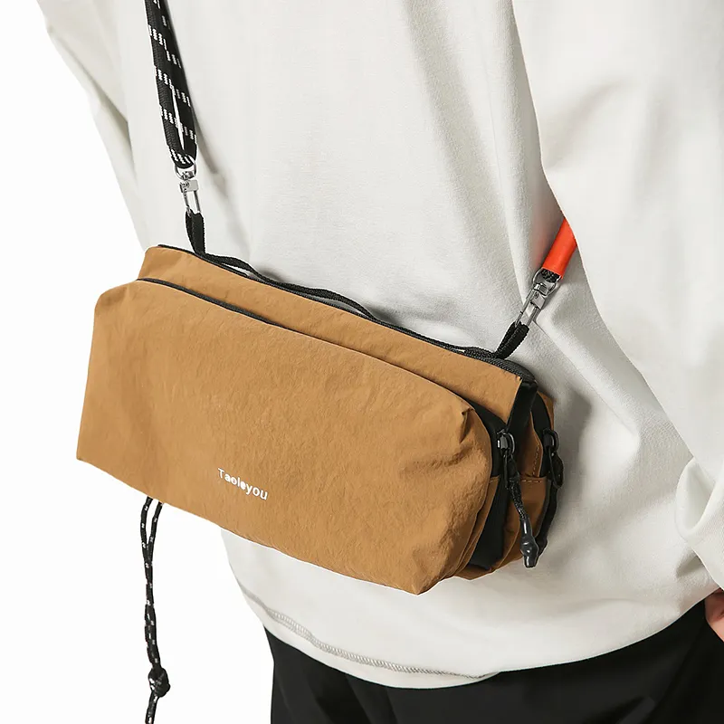 OUZIHUANG Nylon Shoulder Bag, Crossbody Bag Regular Unisex Black/Green/Brown-8