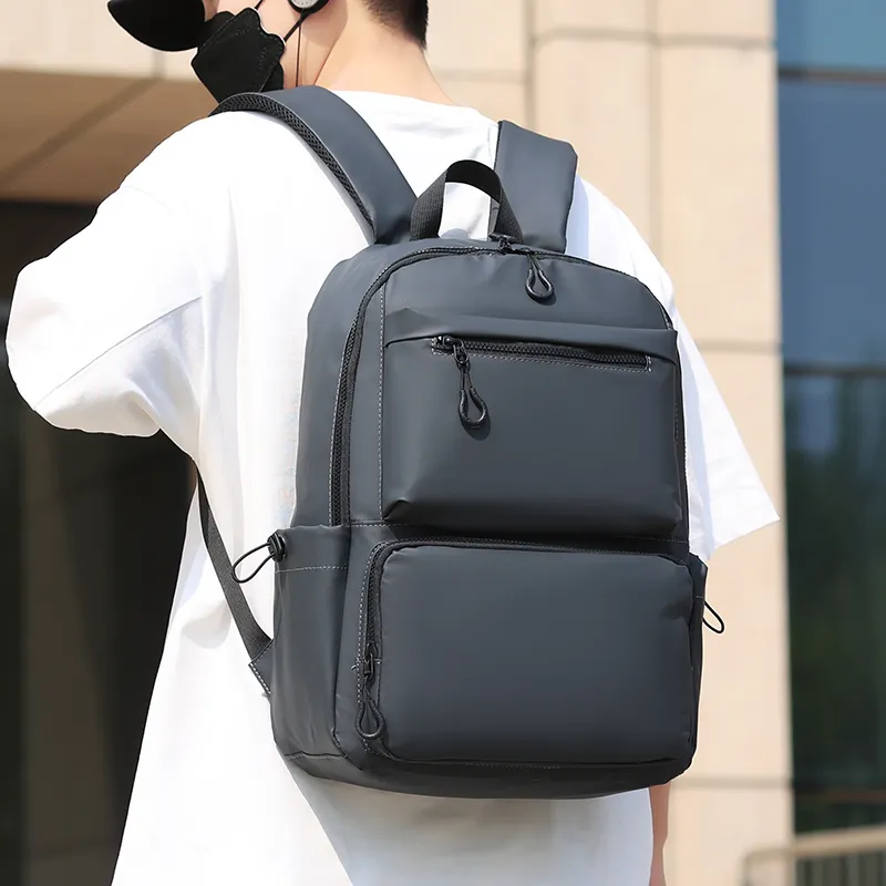 Tong Tong Rabbit Oxford Fabric Backpack Men's Black/Gray/Blue-6