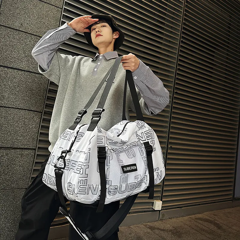 Tong Tong Rabbit Nylon Travel Bag Unisex Multicolor-6