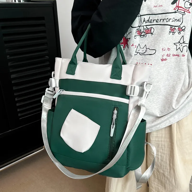 Deli Bear Canvas Backpack Unisex Green/Blue/Orange/Khaki/Black/Purple-26