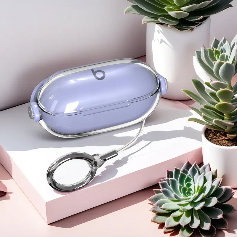 Tong Tong Rabbit Compatibility With Magic Sound Beats Solo Buds TPU Transparent Creative Lock Headphone Cases-3